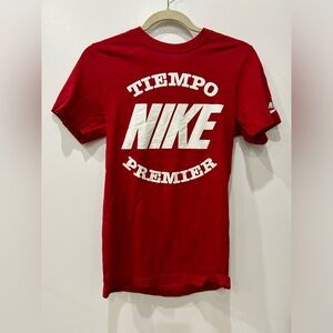 Red Nike Tiempo T Shirt
